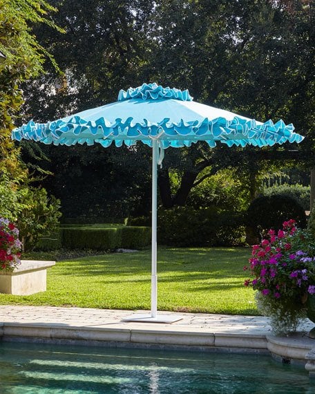 Santa Barbara Designs Paseo Aqua Outdoor Market Umbrella Aqua Blue horchow outdoor furniture sale