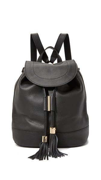  See by Chloe Vicki Pebbled Leather Backpack Black designer backpacks high school students college students back to school 2016