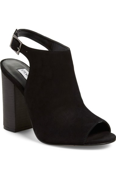 Steve Madden 'Claara' Block Heel Sandal (Women) Black Nubuck 2016 Nordstrom anniversary sale women's shoes