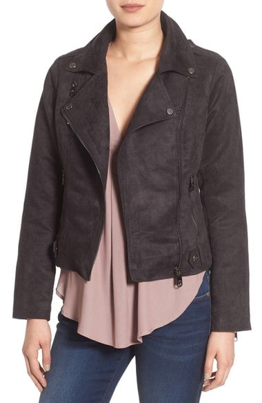 Steve Madden Faux Suede Moto Jacket Black Nordstrom anniversary sale 2016 women's jackets fall winter