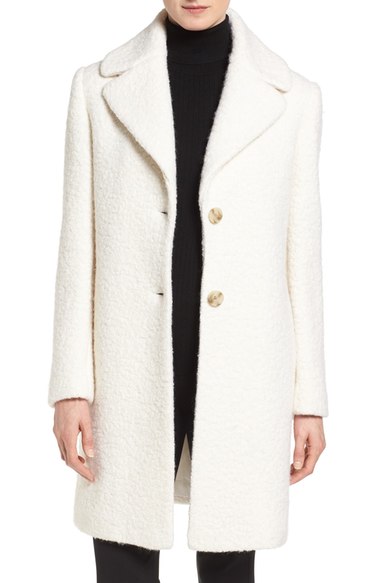 T Tahari Tahari 'Tessa' Boiled Wool Blend Coat Winter White Nordstrom anniversary sale women's jackets winter
