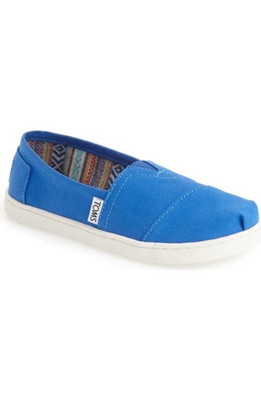 TOMS 'Classic - Tiny Seasonal' Slip-On (Baby, Walker, Toddler, Little Kid & Big Kid) Blue Nordstrom anniversary sale little girls shoes back to school