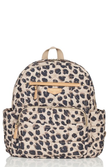 TWELVElittle Quilted Water Resistant Nylon Diaper Backpack Leopard Print Nordstrom anniversary sale baby essentials