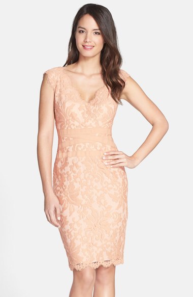 Tadashi Shoji Embroidered Lace Sheath Dress (Regular & Petite) Primrose lace dresses summer wedding guest season 