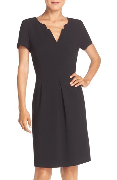 Tahari Stretch Sheath Dress (Regular & Petite) Black Nordstrom anniversary sale women's dresses