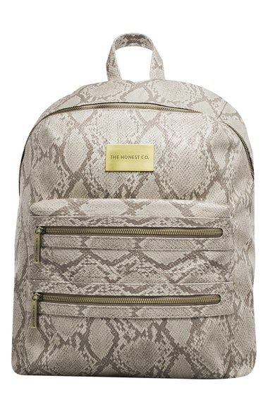 The Honest Company 'City' Faux Leather Diaper Backpack Python Print 2016 Nordstrom anniversary sale baby essentials