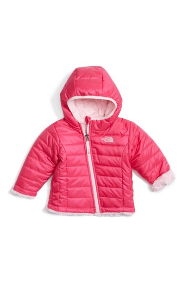 The North Face 'Mossbud' Reversible Water Repellent Jacket (Baby Girls) Cabaret Pink 2016 Nordstrom anniversary sale baby girls