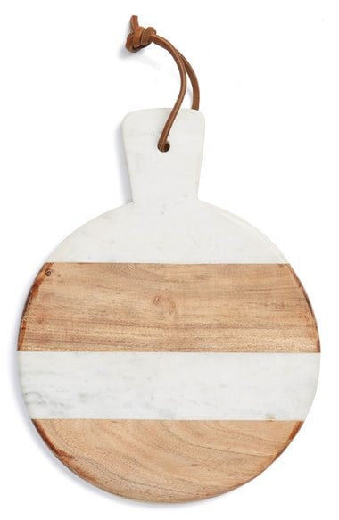 Thirstystone Marble & Wood Paddle Serving Board Brown White 2016 Nordstrom anniversary sale