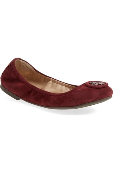 Tory Burch 'Allie' Ballet Flat (Women) (Nordstrom Exclusive) Borscht Suede 2016 Nordstrom anniversary sale tory burch shoes