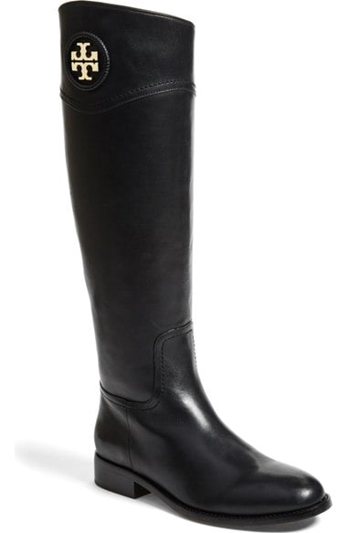 Tory Burch 'Ashlynn' Riding Boot (Women) (Wide Calf) Black Leather 2016 Nordstrom anniversary sale