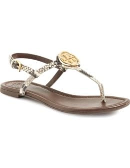 Tory Burch 'Dani' Flat Sandal (Women) (Nordstrom Exclusive) Snakeprint Roccia 2016 Nordstrom anniversary sale women's shoes