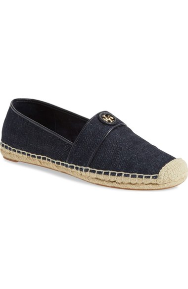 Tory Burch 'Lacey' Espadrille Flat (Women) (Nordstrom Exclusive) Denim Nordstrom anniversary sale tory burch shoes