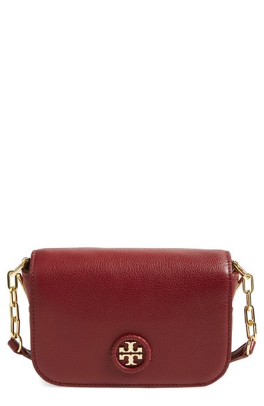 Tory Burch Mini Leather Crossbody Bag (Nordstrom Exclusive) Red Agate 2016 Nordstrom anniversary sale handbags women