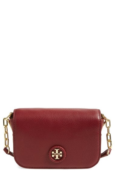 Tory Burch Mini Leather Crossbody Bag (Nordstrom Exclusive) Red Agate 2016 Nordstrom anniversary sale tory burch handbag