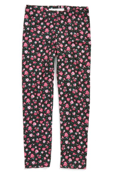 Truly Me Floral Print Leggings (Toddler Girls & Little Girls) Black Multi Nordstrom anniversary sale 