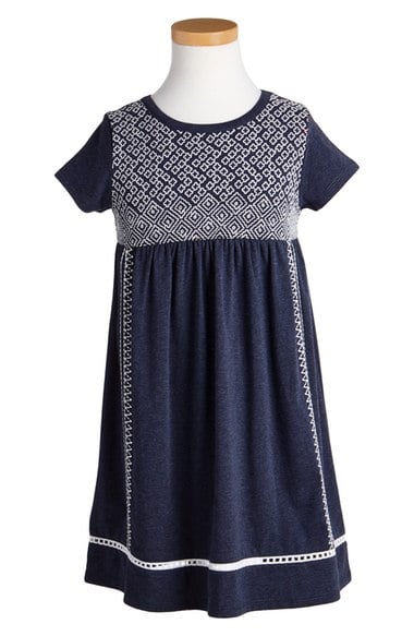 Tucker + Tate Embroidered Short Sleeve Dress (Toddler Girls, Little Girls & Big Girls) Navy Peacoat Nordstrom anniversary sale 2016 dresses