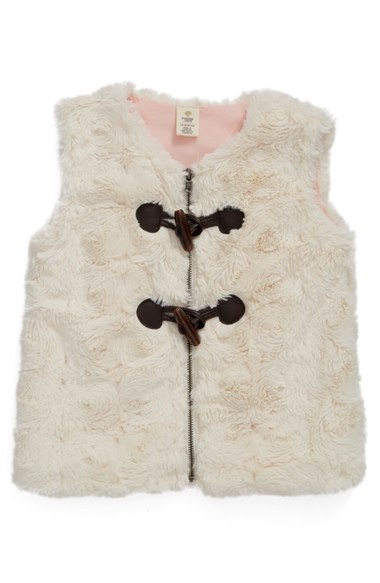 Tucker + Tate Faux Fur Vest (Baby Girls) Ivory Vanilla 2016 Nordstrom Anniversary Sale 