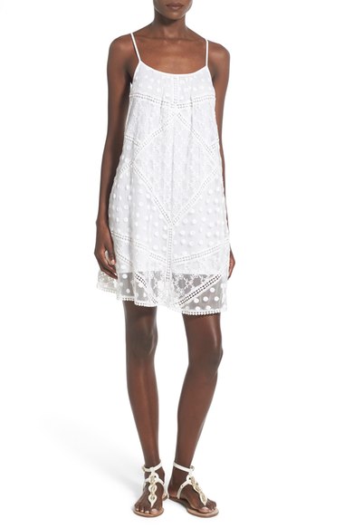 Tularosa 'Jillian' Embroidered Swing Dress Vanilla casual lace dresses summer 