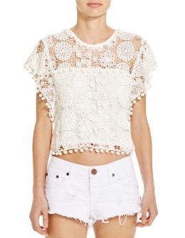 Tularosa Kennedy Crochet Top Chalk Bloomingdales 4th of july sale