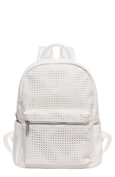 Urban Originals 'Lola' Perforated Backpack White back to school 2016