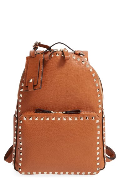 Valentino 'Medium Rockstud' Backpack Light Cuir luxury designer backpacks back to school high school college students