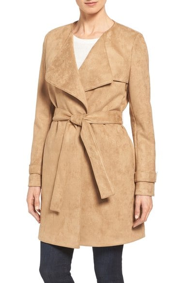 Via Spiga Drape Front Faux Suede Jacket Vicuna 2016 Nordstrom anniversary sale women's jackets