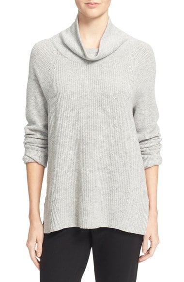 Vince Side Zip Rib Knit Wool & Cashmere Turtleneck H Steel Nordstrom anniversary sale women sweaters women cardigans 2016