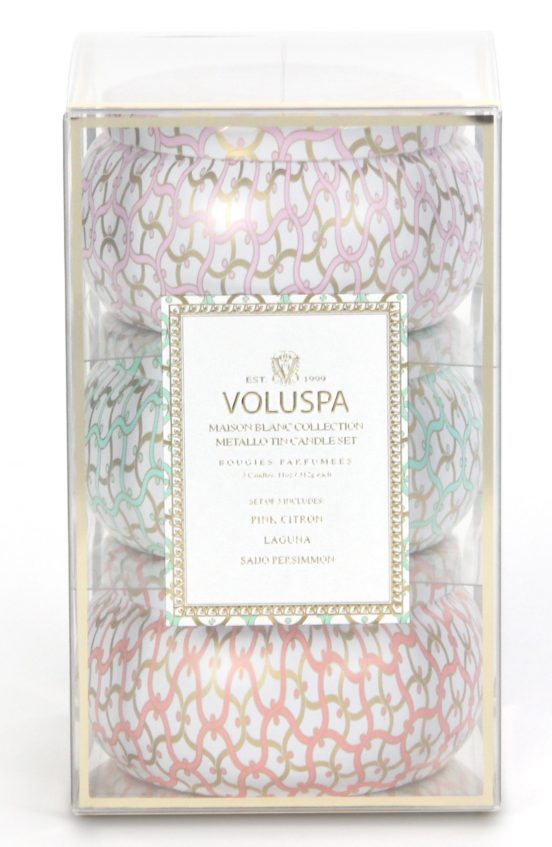 Voluspa 'MAISON BLANC' TWO-WICK TIN CANDLE TRIO ($48 VALUE) 2016 Nordstrom anniversary sale home decor