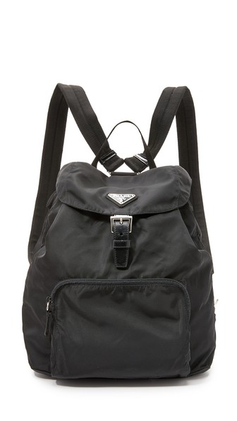 What Goes Around Comes Around Prada Large Nylon Backpack Black designer backpacks back to school 2016 college students