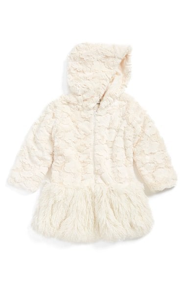 Widgeon Faux Fur Hooded Coat (Toddler Girls & Little Girls) Cloud Cream Nordstrom anniversary sale toddler girls