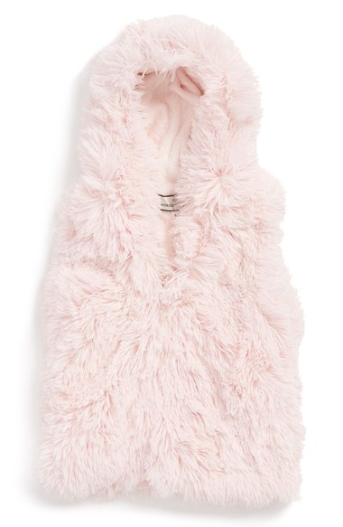 Widgeon Faux Fur Hooded Vest (Toddler Girls & Little Girls) Ice Frosting Nordstrom anniversary sale toddler girls 2016