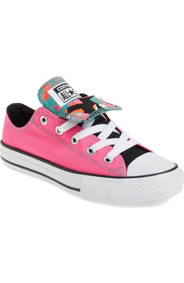 Chuck Taylor® All Star® Double Tongue Sneaker (Baby, Walker & Toddler) Nordstrom anniversary sale toddler girls