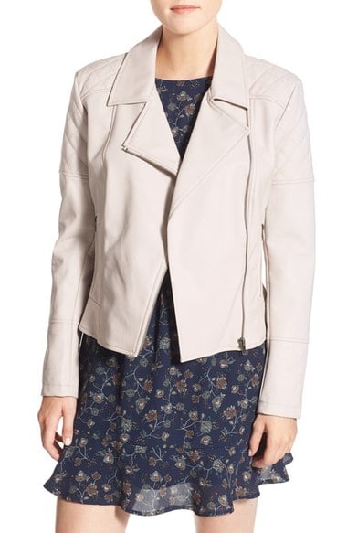 cupcakes and cashmere 'Breck' Faux Leather Moto Jacket Bone 2016 Nordstrom anniversary sale women's jackets