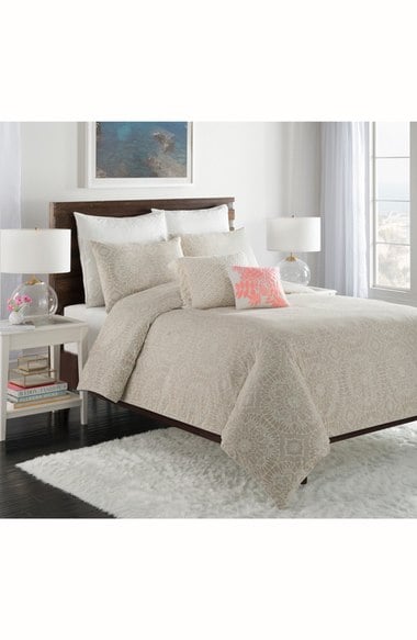 cupcakes and cashmere 'Lace Medallion' Duvet Cover Taupe 2016 Nordstrom anniversary sale home decor