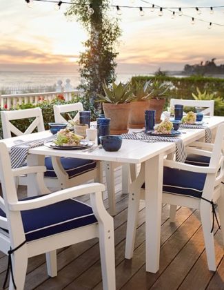Pottery Barn HAMPSTEAD PAINTED RECTANGULAR EXTENDING DINING TABLE & CHAIR SET - WHITE sale