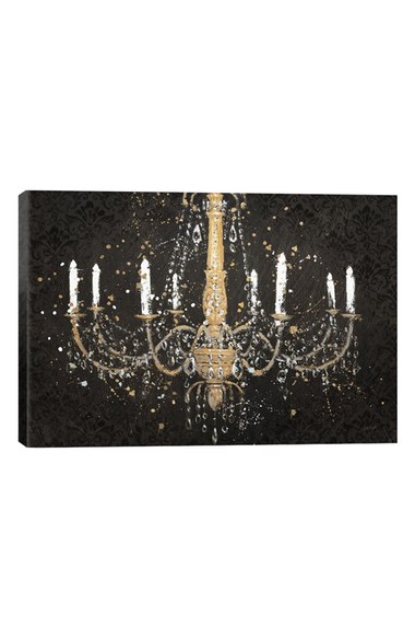 iCanvas 'Grand Chandelier' Giclée Print Canvas Art Black Gold 2016 nordstrom anniversary sale home decor