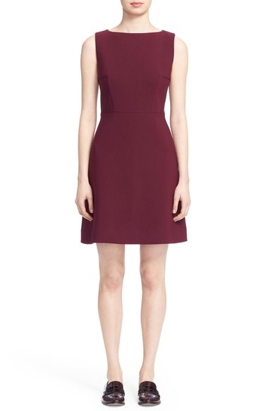 kate spade new york kate spade crepe a-line dress midnight wine nordstrom anniversary sale women's dresses