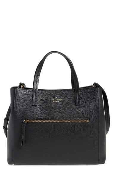 kate spade new york 'spencer court - tera' leather satchel (Nordstrom Exclusive) Black Nordstrom anniversary sale handbags women
