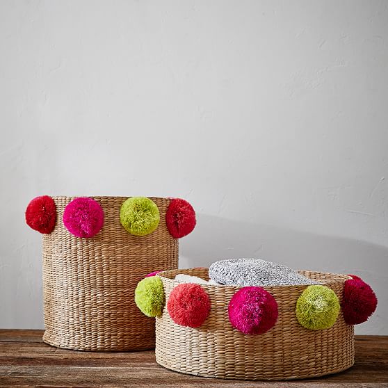 Lennon & Maisy Pom Pom Storage Baskets PB Teen friends and family sale
