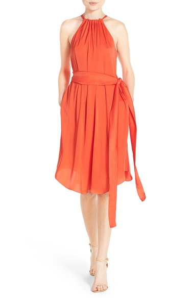 BCBGMAXAZRIA 'Britan' Satin Trapeze Dress Tangier swing dresses summer 2016