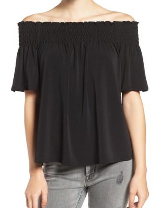BP. Off the Shoulder Top Black