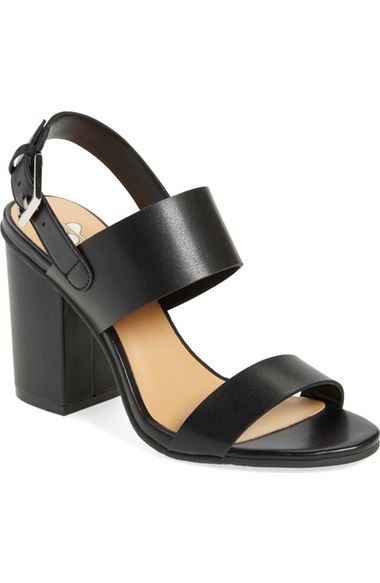 BP. 'Truce City' Block Heel Sandal (Women) Black Faux Leather block heel sandals summer 2016