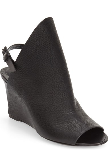 Balenciaga 'Glove' Leather Wedge (Women) Black wedge sandals fall 2016