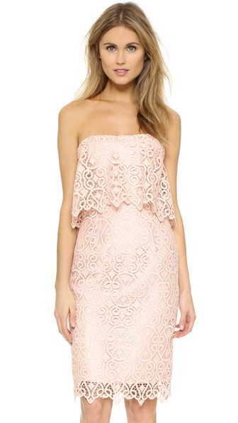 Black Halo Ronna Strapless Lace Dress Ballet Pink Shopbop end of season sale summer