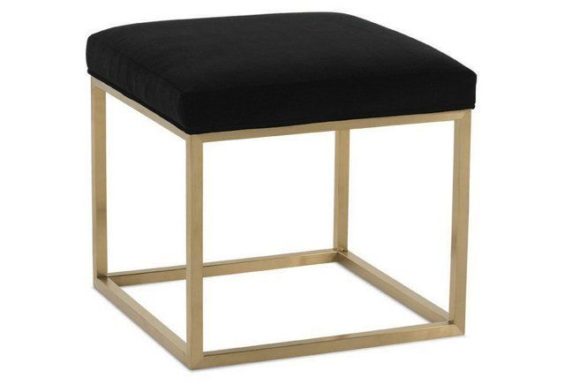 Brock Cube Ottoman, Onyx/Gold One Kings Lane furniture warehouse sale candace rose