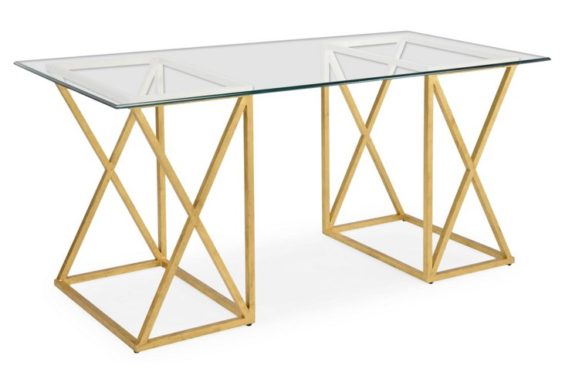 Chelsea House Agnes 65" Gilt Desk, Gold Leaf One Kings Lane Furniture Warehouse Sale candie anderson