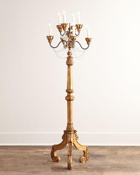 candace rose Christophe Floor Candelabrum Gold Neiman Marcus bedroom and bath sale candie anderson