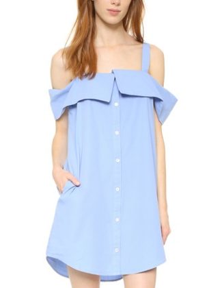 Clu Off The Shoulder Shirtdress Blue shopbop candie anderson