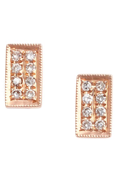 Dana Rebecca Designs 'Katie' Diamond Stud Earrings Rose Gold Nordstrom anniversary sale women's jewelry under $500