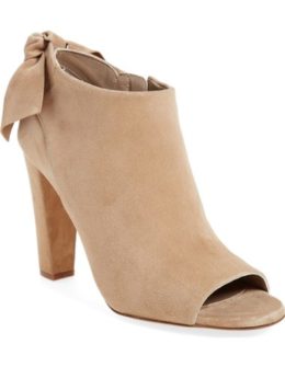 candace rose Delman 'Dylan' Peep Toe Bootie (Women) Camel Suede nordstrom candie anderson fashion blogger